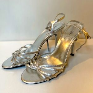 Charles David Silver Sandals - 7